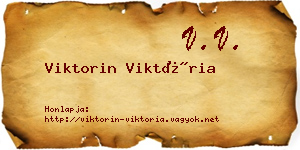 Viktorin Viktória névjegykártya
