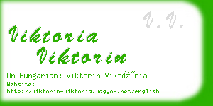 viktoria viktorin business card